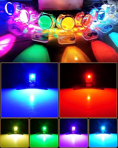 Miniatura 2 de Qasim DRL LED de ojos de diablo de demonio de ojo malvado para 2.8 pulgadas BI Xenon proyector lente DIY Retrofit Auto motocicleta luces LED