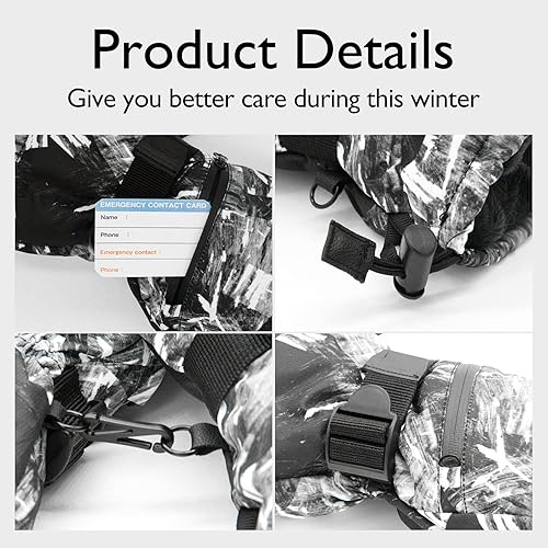 Miniatura 5 de HOIHOO Ski Gloves, Waterproof Snow Gloves -30 Winter Gloves for Cold Weather Touchscreen Snowboard Gloves Warm for Men Women