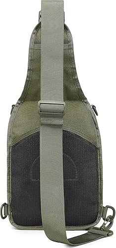 Miniatura 3 de ATBP Mochila táctica tipo bandolera para hombre, bolsa de hombro oculta, bolsa cruzada para hombres, 10L, Verde, Mochilas Sling