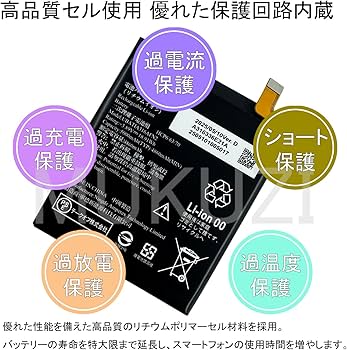 Amazon | MUKUZI for AQUOS sense8 互換 バッテリー UBATIA316AFN2