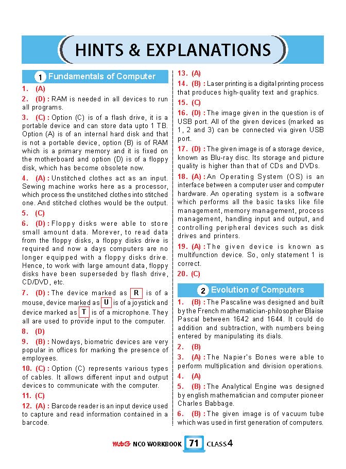 National Cyber Olympiad (NCO) Work Book for Class 4 - Quick Recap, MCQs, Previous Years Solved Paper and Achievers Section - NCO Olympiad Books For 2022-2023 Exam 2