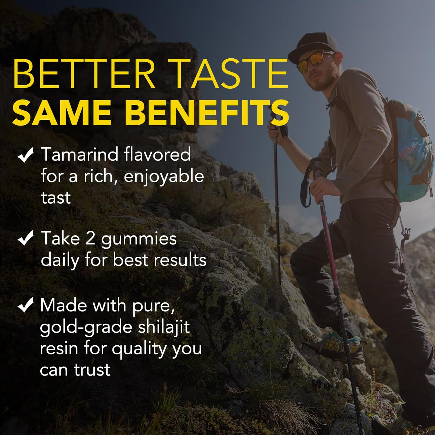 Shilajit Gummies for Men & Women - Shilajit Gold Gummies Rich in Ashwagandha, Gokshura with 85+ Minerals, Authentic Flavor, 100% Natural, 80 Gummies - Image 2