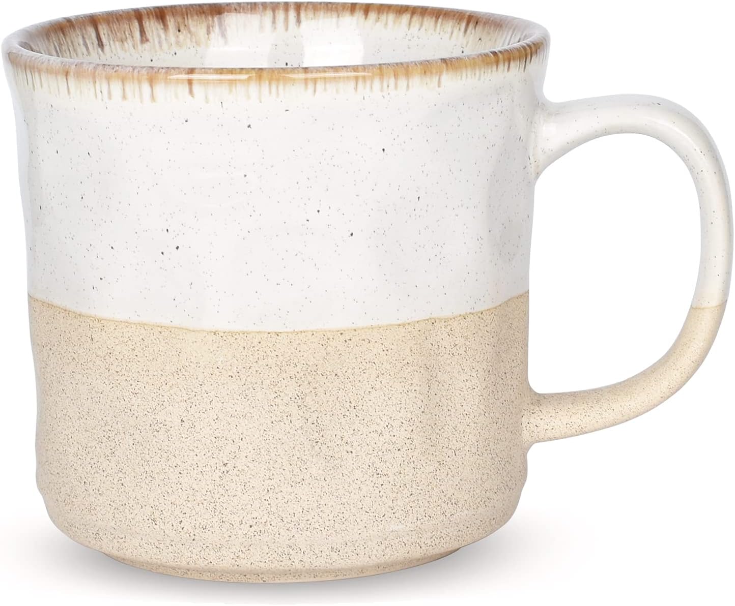 Bosmarlin Large Ceramic Coffee Mug, White Big Tea Cup for Office and Home, 18 Oz, Dishwasher and Microwave Safe, 1 PCS (White, 1)