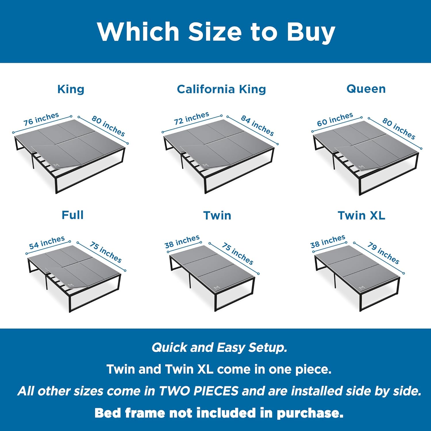 Meliusly Premium 10mm Bunkie Board Full Size (54x75'') Patent Pending Low Profile Bed Board Design - Breathable, Noise Minimizing, Moisture Resistant Bunkieboards, Low Profile Bed Support