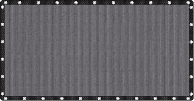 VICLLAX 90% Shade Fabric Sun Shade Cloth with Reinforced Grommets, Outdoor Sun Screen Fabric for Outdoor Patio Garden Pergola Cover Canopy 10x20 FT, Dark Grey
