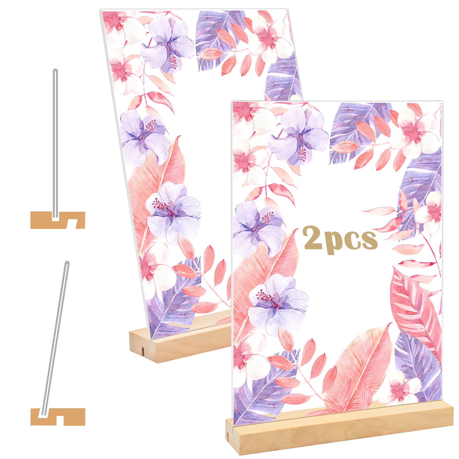 Coriver 4 Pièces Présentoirs De Table A4, Forme L/T Support