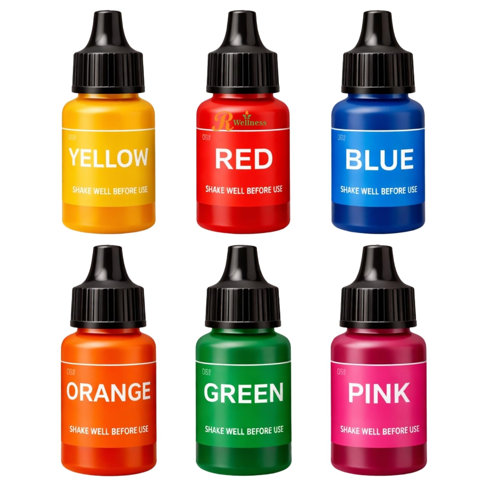 Candle Making Liquid Dye Set – 10 ml Each (Pack of 6 Vibrant Colors) Red, Green, Yellow, Blue, Orange & Pink | Highly Concentrated Liquid Wax Colour for Soy, Paraffin & Gel Wax | Easy-Mix Candle Dye for DIY & Professional Candle Making-image-45