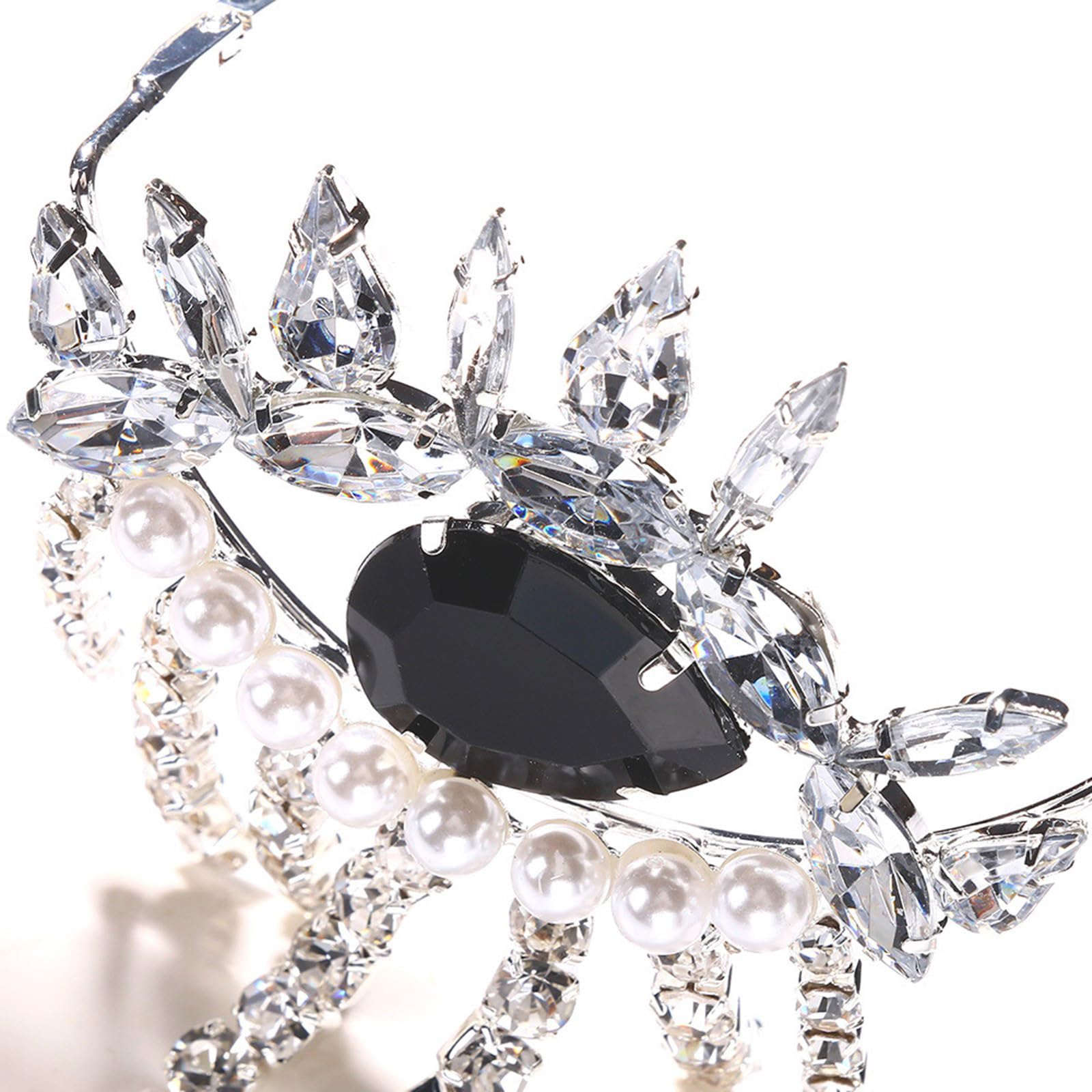 Auffällige Anhängerbrille mit übertriebenem Diamantdetail, Perfekter Gesichtsschmuck für Verschiedene Gesichtsformen und Anlässe, modisches Brillenzubehör