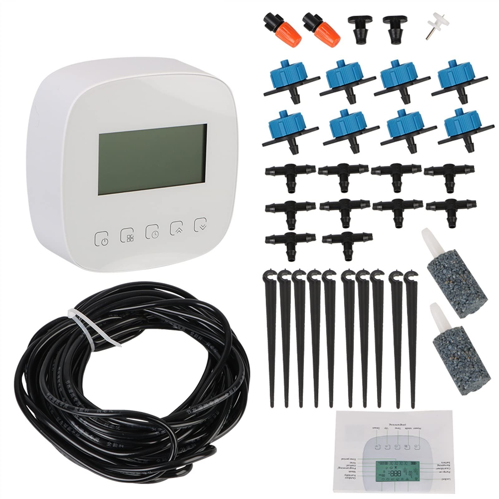 Kit di irrigazione a goccia automatica Timer di irrigazione for irrigazione digitale Wifi Tuya Controller di irrigazione a micro-drip del timer automatico intelligente con pannello solare per Piante i