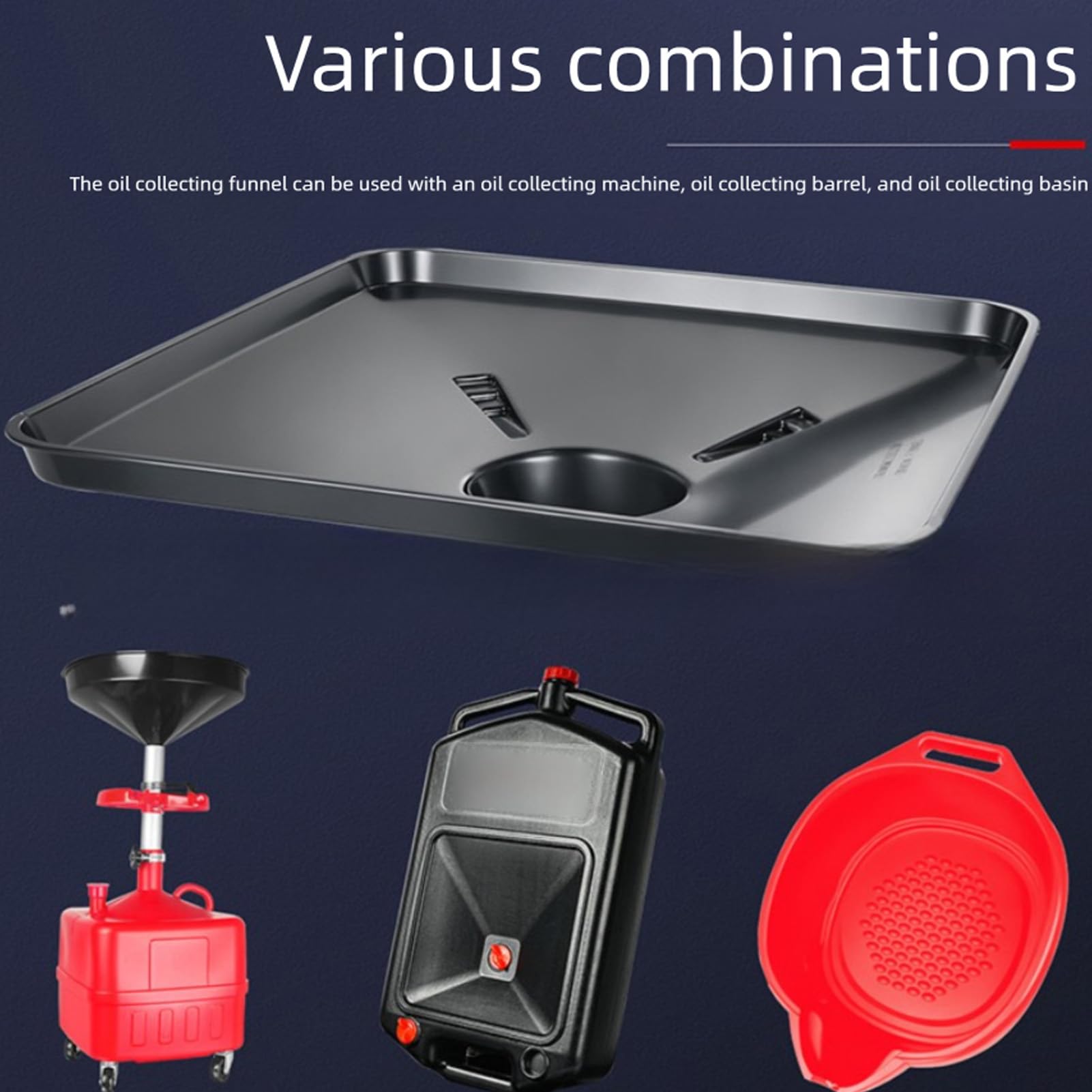 Tbest Vaschetta di Scarico della Trasmissione Vaschetta di Scarico Dell'olio di del Fluido 15L HDPE Quadrata Antispruzzo Grande capacità [Marchio] Raccolta di Liquidi