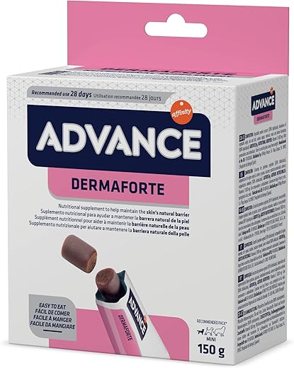 Advance – Suplemento nutricional para perros cachorros y adultos Advance Dermaforte 15 uds..