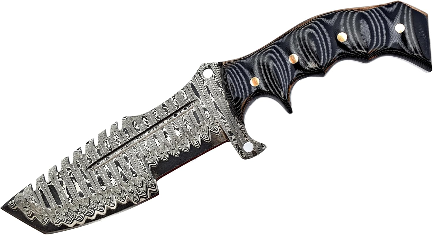 tracker knife with sheath Fixed Blade Hunting Knife - 10 Inches Tanto Outdoor Survival - Full Tang with Horizontal Draw Belt Sheath