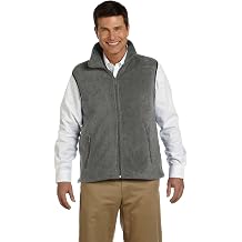 Harriton 8 oz. Fleece Vest, Charcoal, S