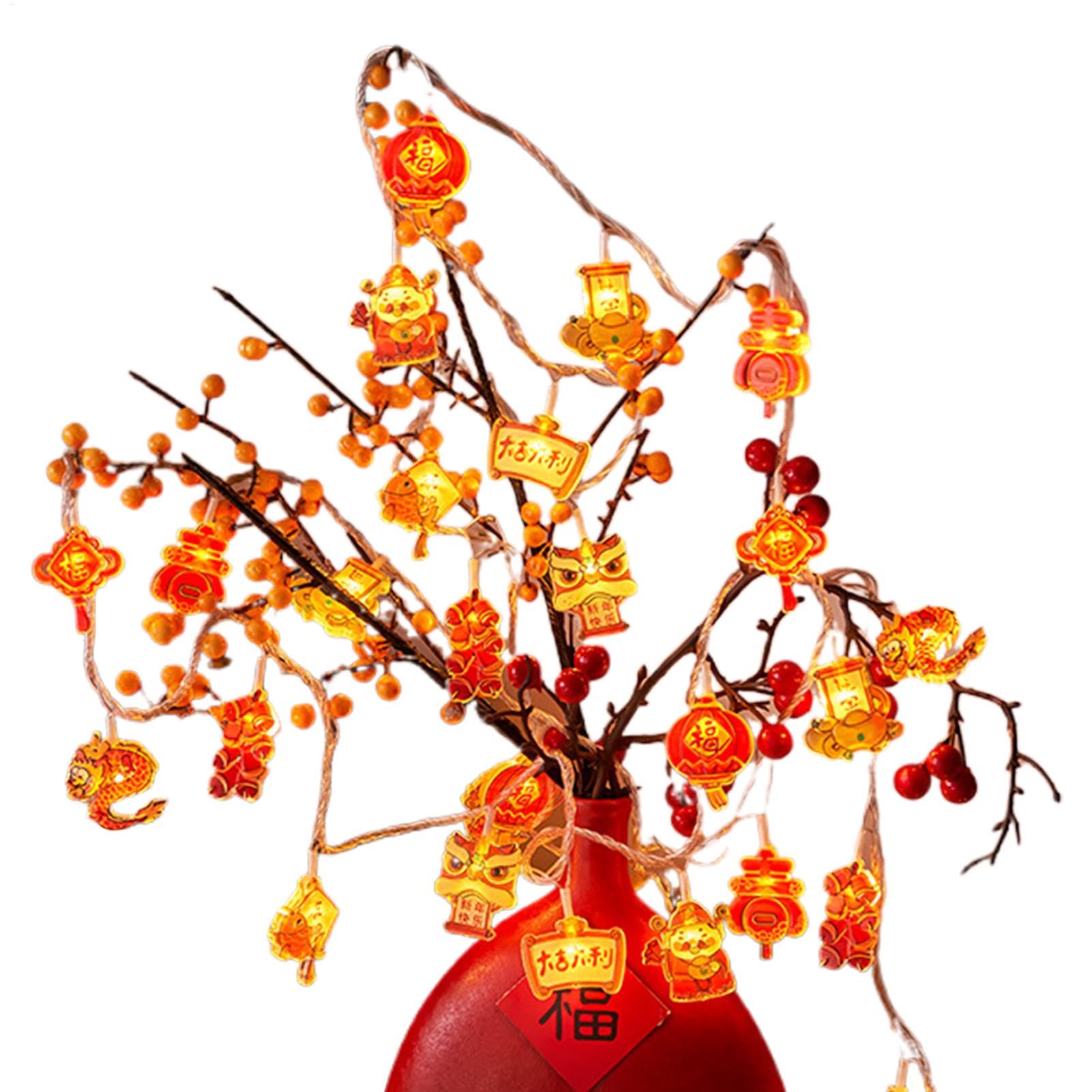 Luces de cadena de linterna china LED, luces de cadena chinas Lámparas de | Luces de cadena rojas LED, decoración del hogar interior de la lámpara de cadena, luces de