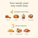 Cuisinart Dual Basket Air Fryer, 11Qt Total, 4 Function Air Fryer to Air Fry, Roast, Bake & Keep Warm, Features Sync Finish & Settings, Toss Reminder, Automatic Warm Mode & Auto-Pause (ADZ-110C)