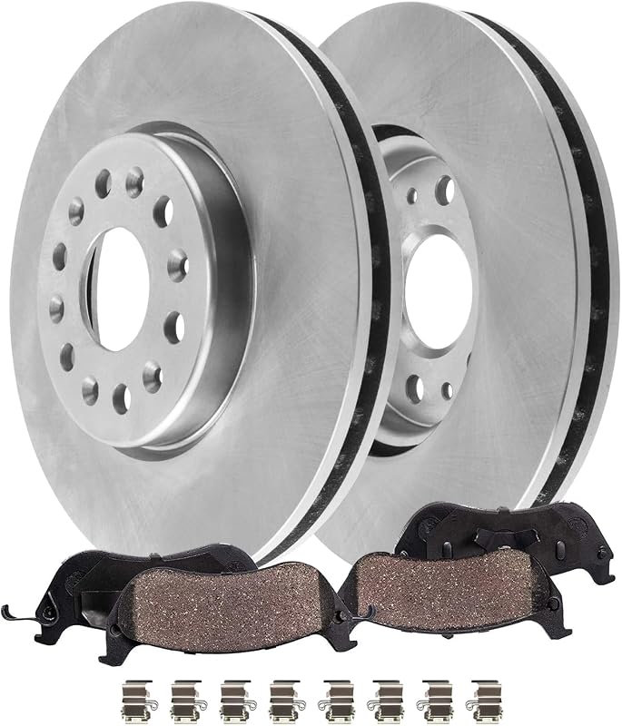 Kit de freios dianteiros Detroit Axle para Cadillac XT5 e XT6 2021 a 2024 – Rotor de 345 mm