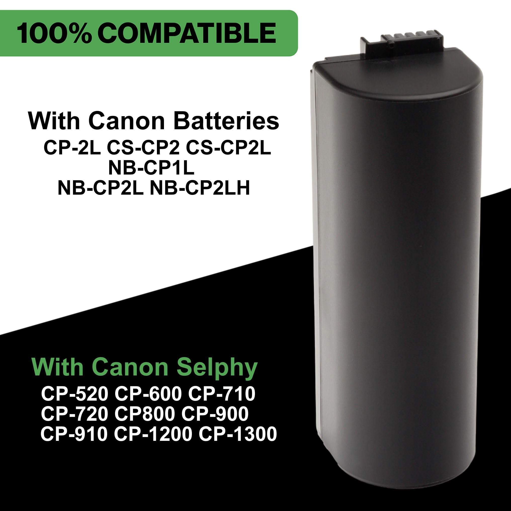 PATONA 2X Batteria per Canon NB-CP2L, NB-CP1L 2000mAh 21.6V | Batteria di ricambio per SELPHY stampanti foto CP200 CP400 CP600 CP800 CP900 CP1000 CP1200 CP1300 CP1500