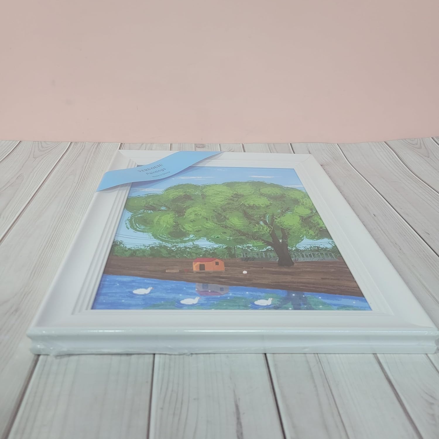 YERUOUIU Paintings Landscape paintings featuring trees, houses, and streams – perfect for home and office décor.