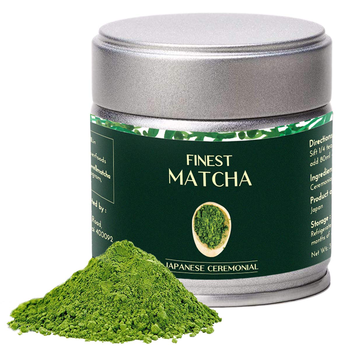 Heapwell Superfoods Japanese Ceremonial Matcha Green Tea, Aa Grade, 30