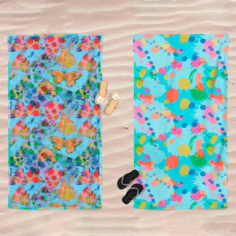 Daunex Telo Mare Colorful in Microfibra con Stampa Doubleface