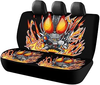 仮面ライダー (3) カーシートカバー 車シートカバー 後部座席用 シート保護 おしゃれ カー用品 軽/普通車 汎用 後席クッションカバー 人気 キャラクター 四季通用 誕生日 プレゼント y0po50y