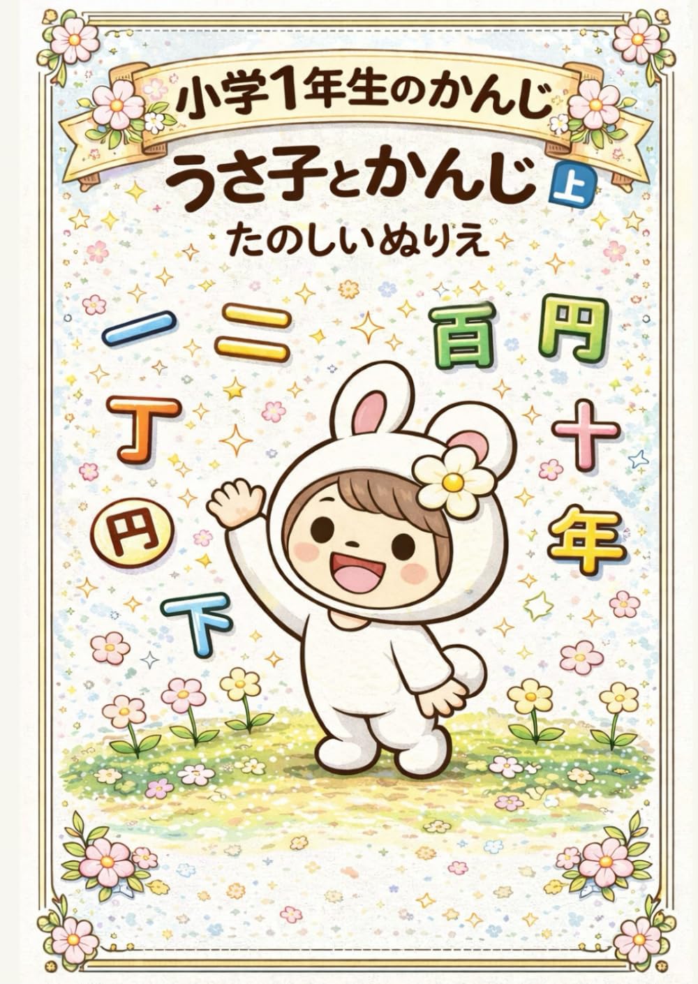 うさ子とかんじ　たのしいぬりえ　小学１年生のかんじ　上