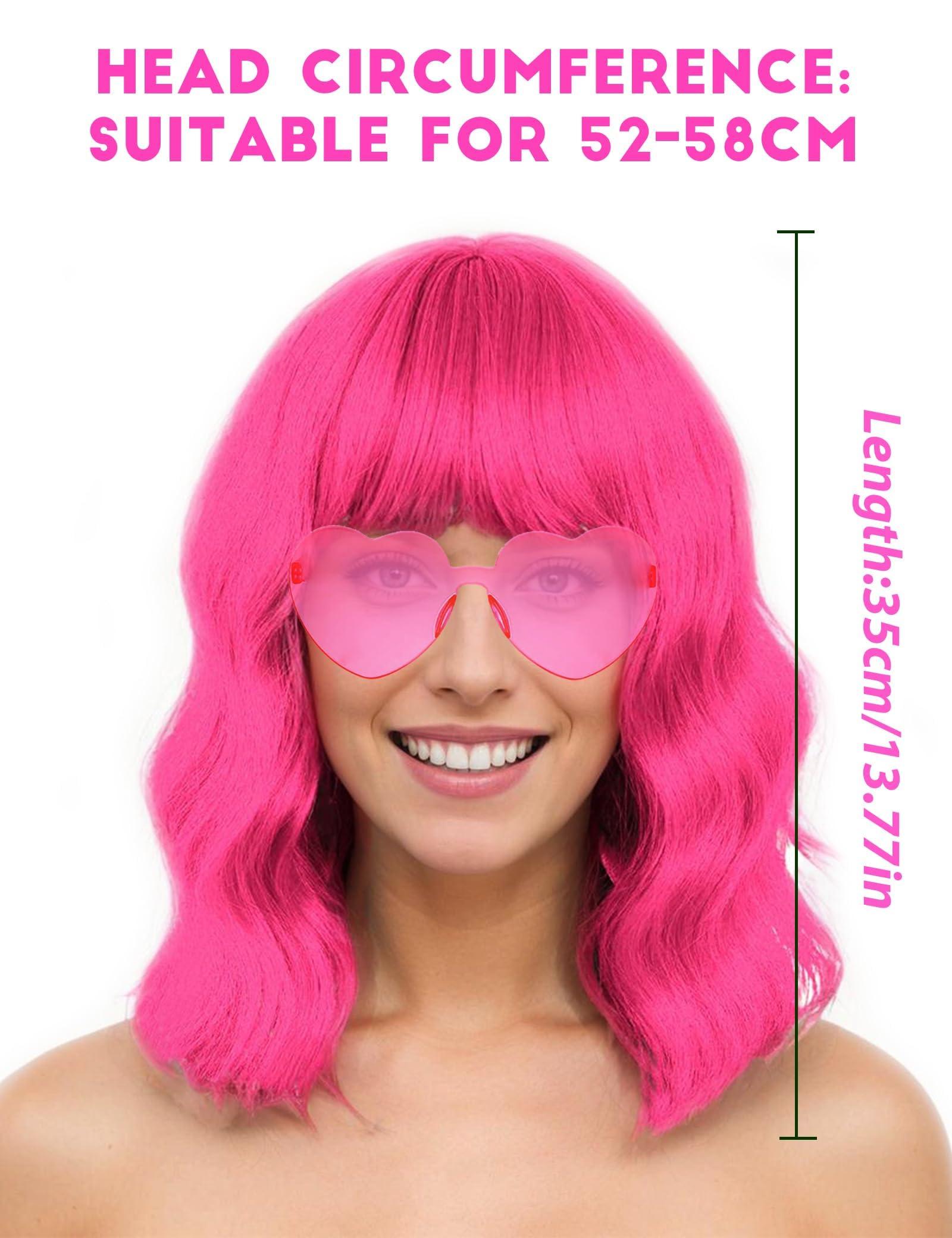 Mermaid Wigs Costume Wig Cap and Sunglass Set - Image 2