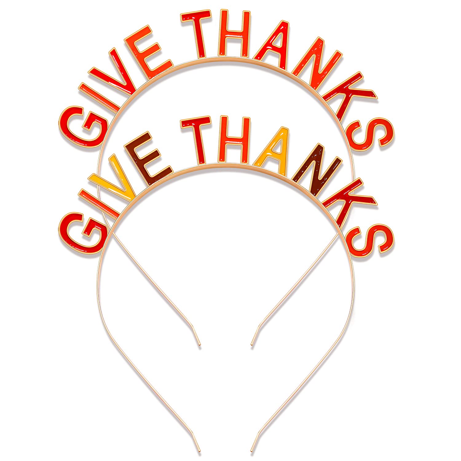 Diademas de otoño de Acción de Gracias para mujer con la letra esmaltada "GVIE THANKS" "HAPPY FALL", accesorios para el cabello para fiesta de