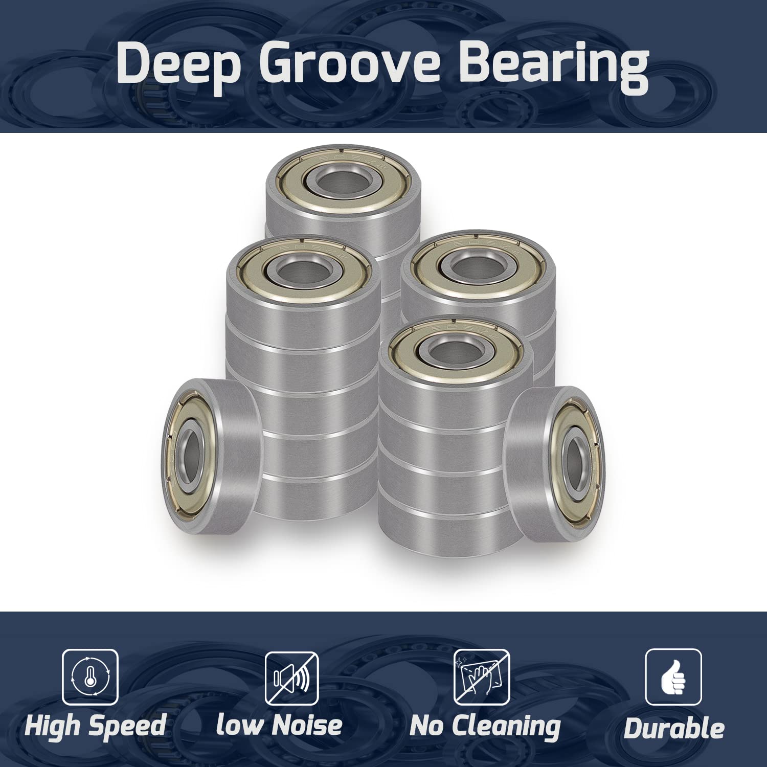 Timken 204PP Ball Bearing, Double Sealed, No Snap Ring, Metric, 20 mm ID, 47 mm OD, 14 mm Width, Max RPM, 1460 lbs Static Load Capacity, 3250 lbs Dynamic Load Capacity