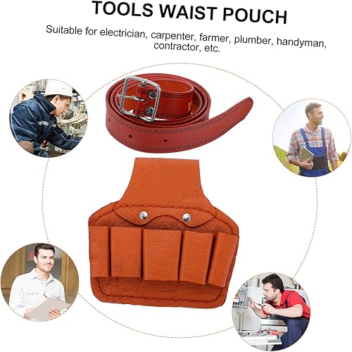 Miniatura 3 de Angoily Cuero Electricista Herramienta Bolsa de herramientas Cinturón de cintura Cinturón de almacenamiento de herramientas Cinturón de herramientas