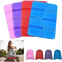4 Pieces Camping Cushion Seat, 15x11inch Foam Hiking Seat Pad, Foldable Sitting Mat Waterproof EVA Foam Sitting Pad for Backpacking Outdoor Picnic Mountaineering Stadium Travel