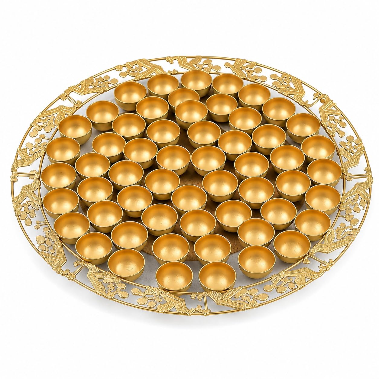Gold 56 Bhog Thali - Pooja Set for Home -4 Gold 56 Bhog Thali - Pooja Set for Home -4
