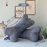 Vista 6 de Almohadas para el Cuello y Cervical Perro en Forma de Hueso para Viajes con Funda Lavable y Desmontable Almohada de Cuello para Coche, Autobús