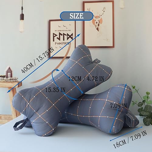Miniatura 6 de Almohadas para el Cuello y Cervical Perro en Forma de Hueso para Viajes con Funda Lavable y Desmontable Almohada de Cuello para Coche, Autobús,