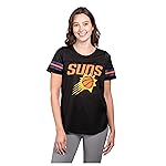 Ultra Game NBA Official Women\'s Soft Mesh T-Shirt, Phoenix Suns, Black, Large