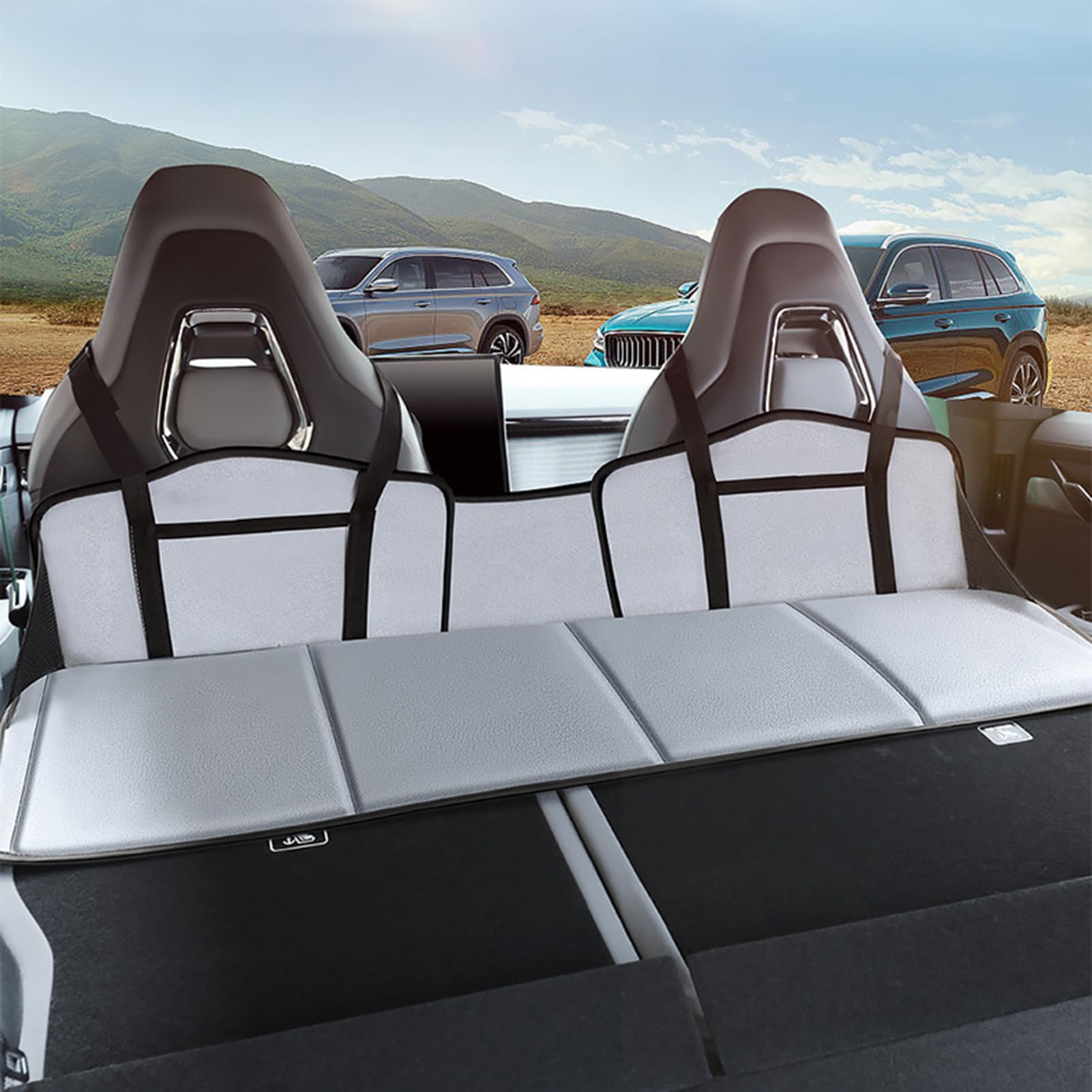 Auto Posteriore Tappetini Da Campeggio Outdoor Riposo E Stoccaggio | Piattaforme Portatili Per Veicolo Auto Per Tenda, Camion, Portellone, Attività Outdoor Per Famiglia E Bambini