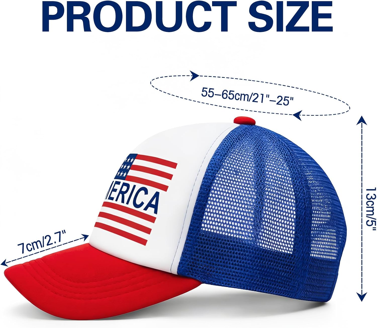 Yunfan 4th of July Hat 4th of July Accessories Adjustable Baseball Cap Snapback Mesh American Flag USA Hat Fourth of July Memorial Veterans Labor for Women Men Teen