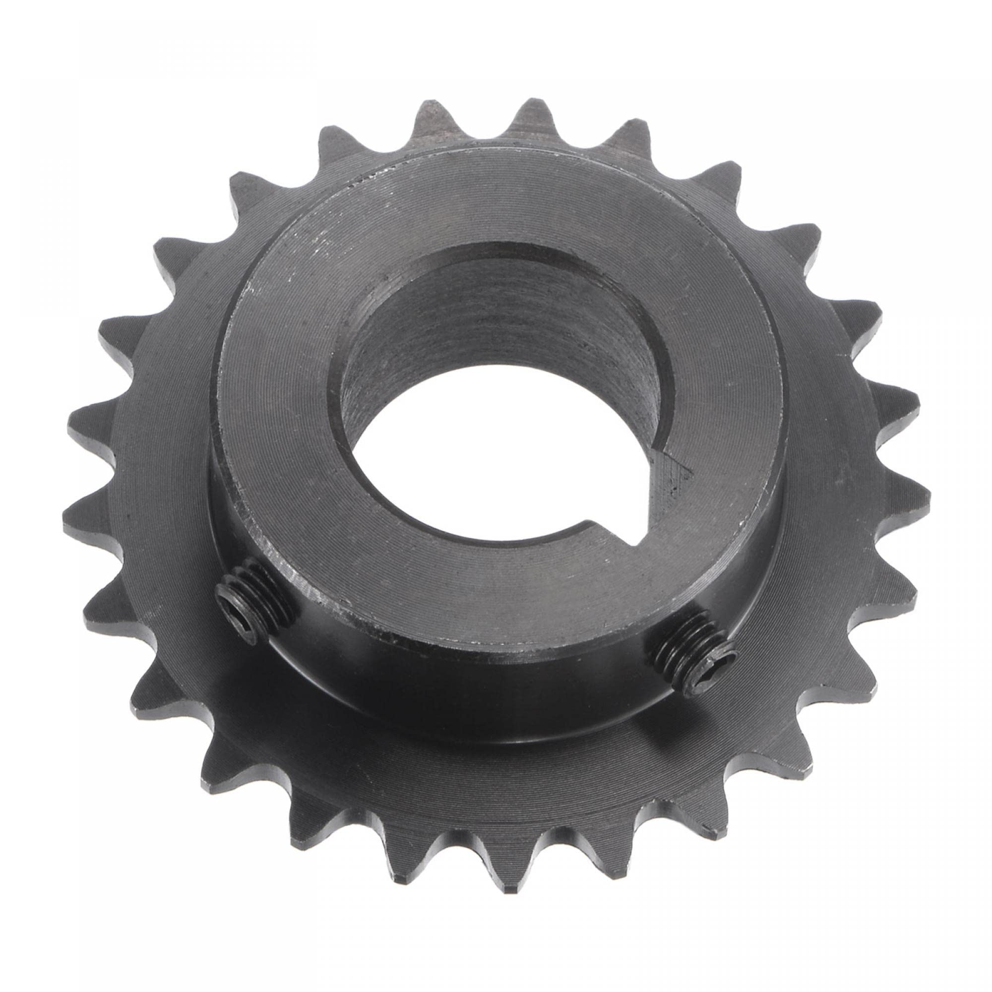 uxcell 25 Tooth Roller Sprocket B Type, #25 Chain, Single Strand 1/4" Pitch, 20mm Bore Black Oxide C45 Carbon Steel, Keyway with Set Screws for ISO 04C — Amazon image 13