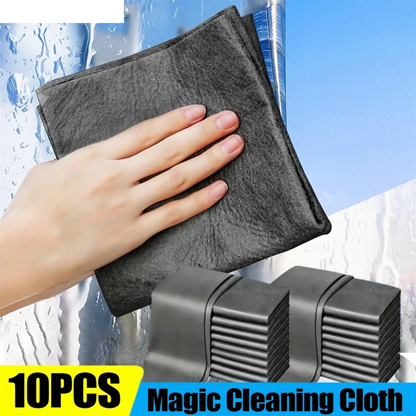 Paños de Limpieza Paños de Limpieza Reutilizables, Trapos de Lavado de Microfibra, Toalla Limpia de Vidrio de Microfibra, Trapos de Limpieza Lavables sin Pelusa, 1/10 Uds. (Color : Thickened 40x50cm