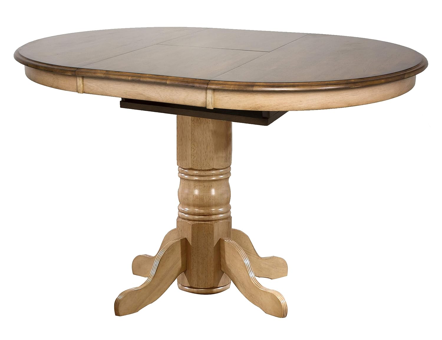 Sunset Trading Brook Pub Table Set, Distressed Two Tone Light Creamy Wheat with Warm Pecan Brown