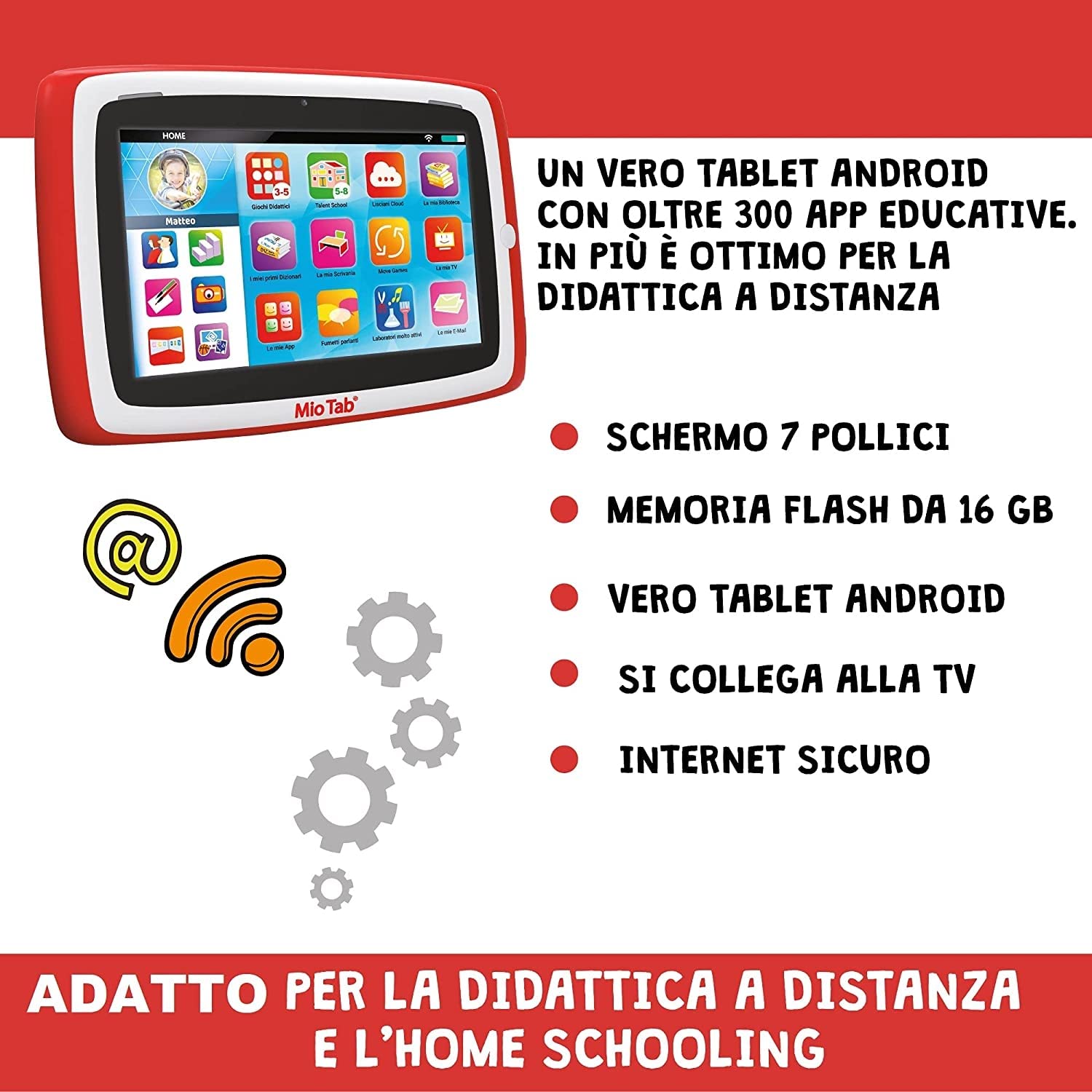 Lisciani Giochi Mio Tab 7 cali Evolution 2021, wielokolorowa, 89031