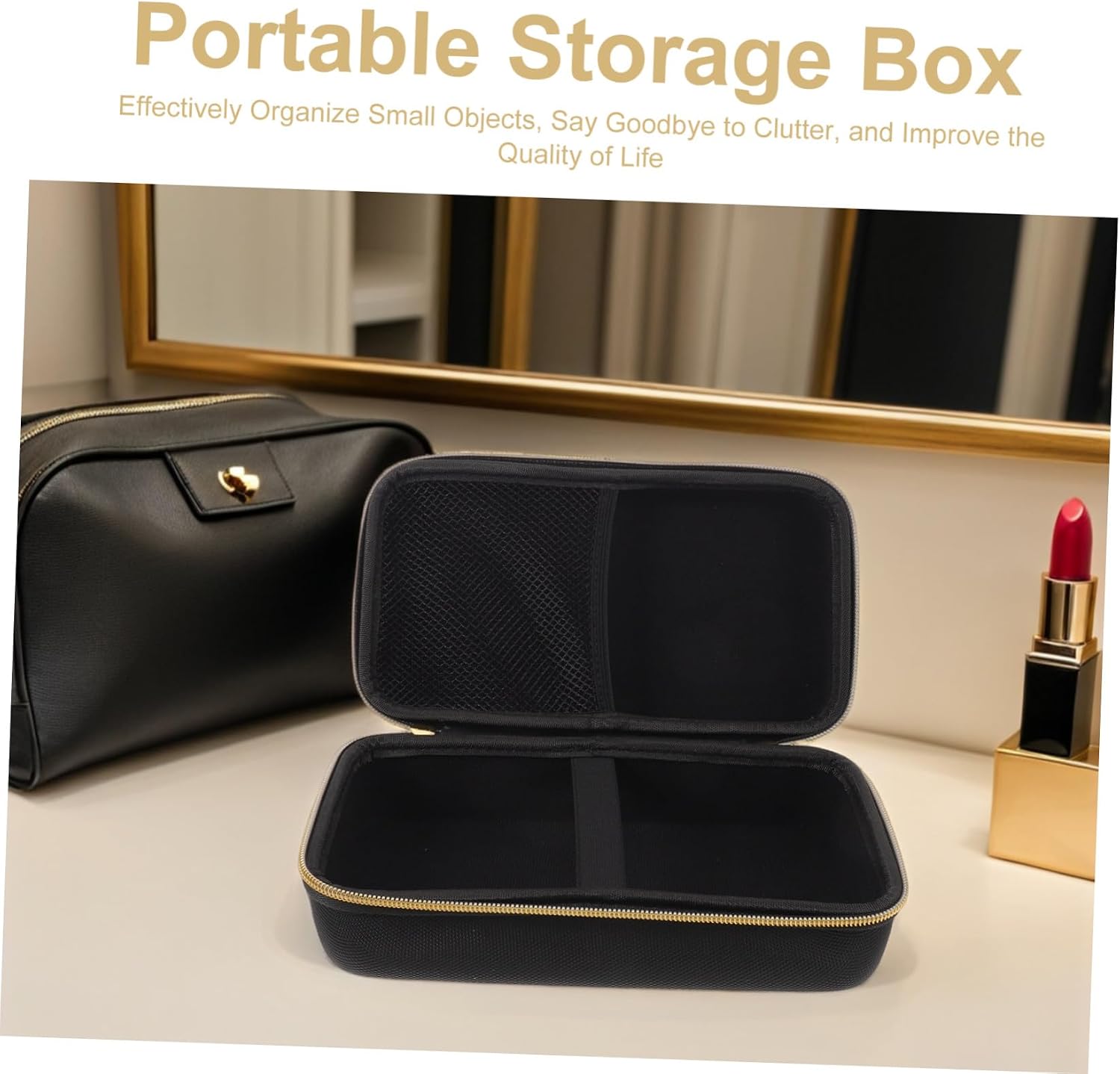 Gadpiparty Portable Electronics Organizer Travel Case with Smooth Opening and Closing, Plastic Cable Organizer Pouch for Wires and Earbuds, for Travel and Office Use