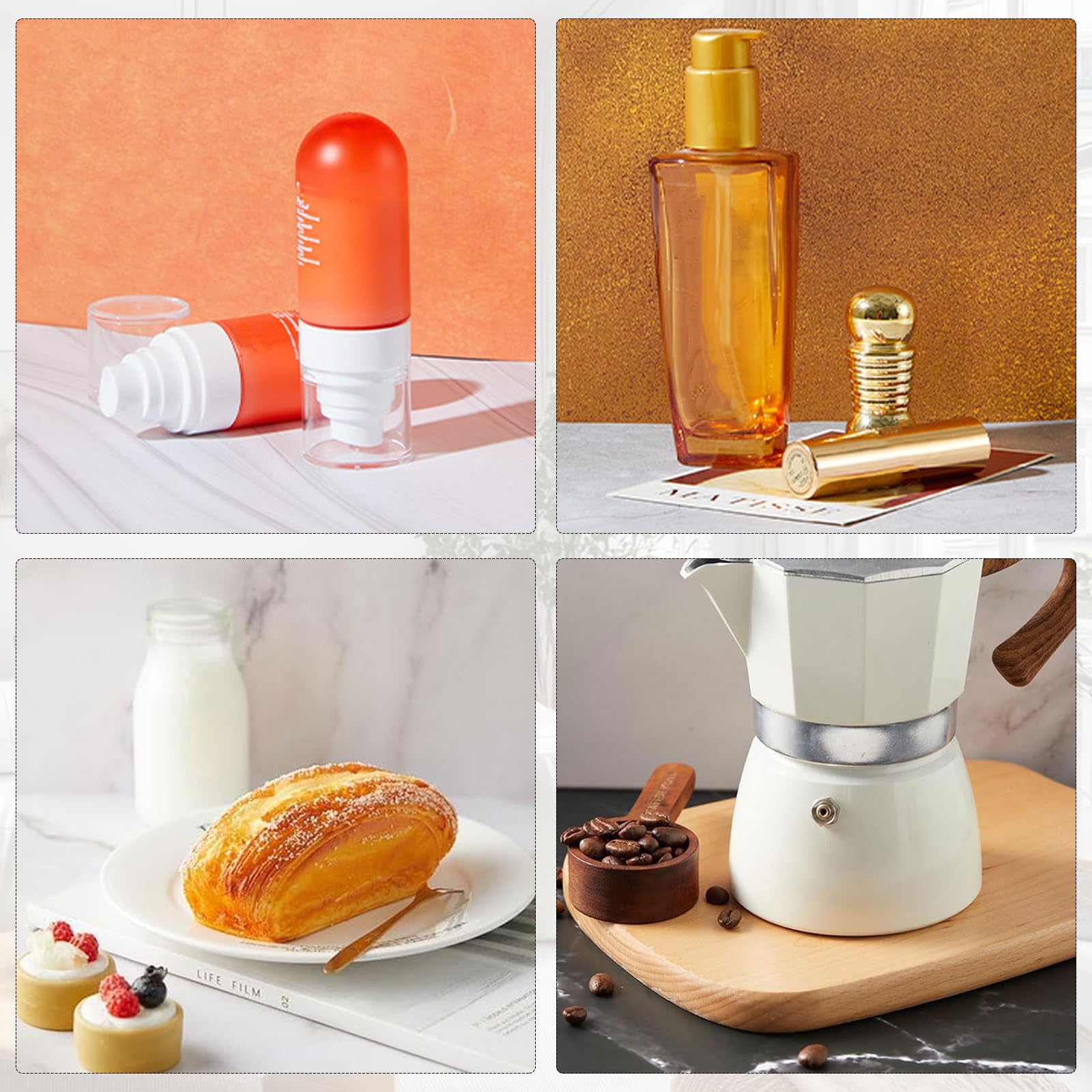 Kit Di Fondali Fotografici, 42x29cm Fotografici Da Scrivania Con 10 Sfondi Pieghevoli Bifacciali Carta Da Parati Per Studi Oggetti Di Scena Gioielli Cosmetici Tavoli Servizi