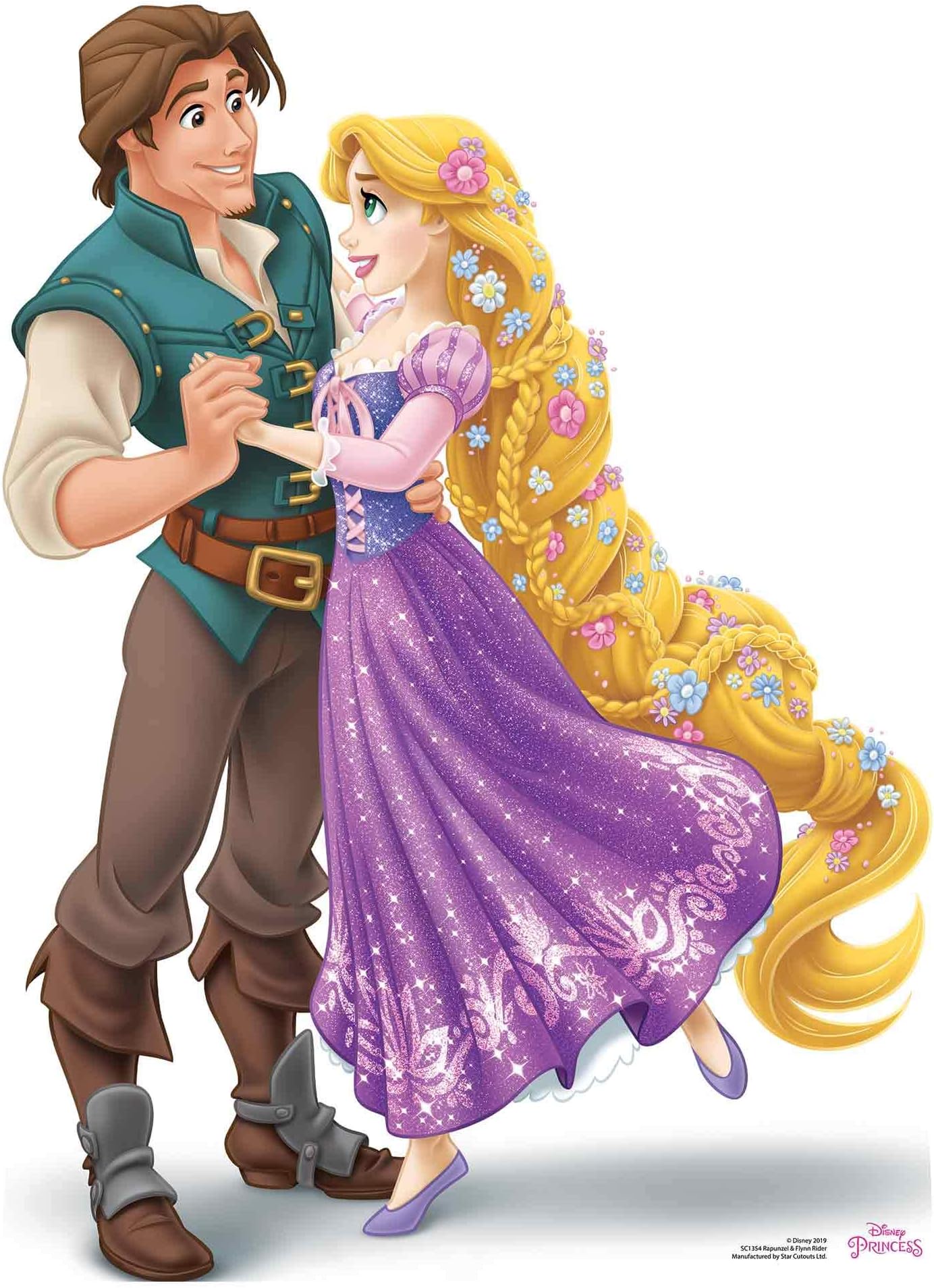 STAR CUTOUTS SC1354 Disney Princess Rapunzel and Prince Flynn Rider Mini Cardboard Cutouts Height 83cm Perfect for Wedding Tables, Parties and Events, Multicolour