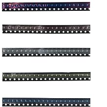 5 Colors x 20 Pcs =100pcs, 0603 SMD LED Diode Lights Chips Assorted Kits Surface Mount for PCB DC 20mA 20mA High Intensity Lighting Components Light Emitting Diodes