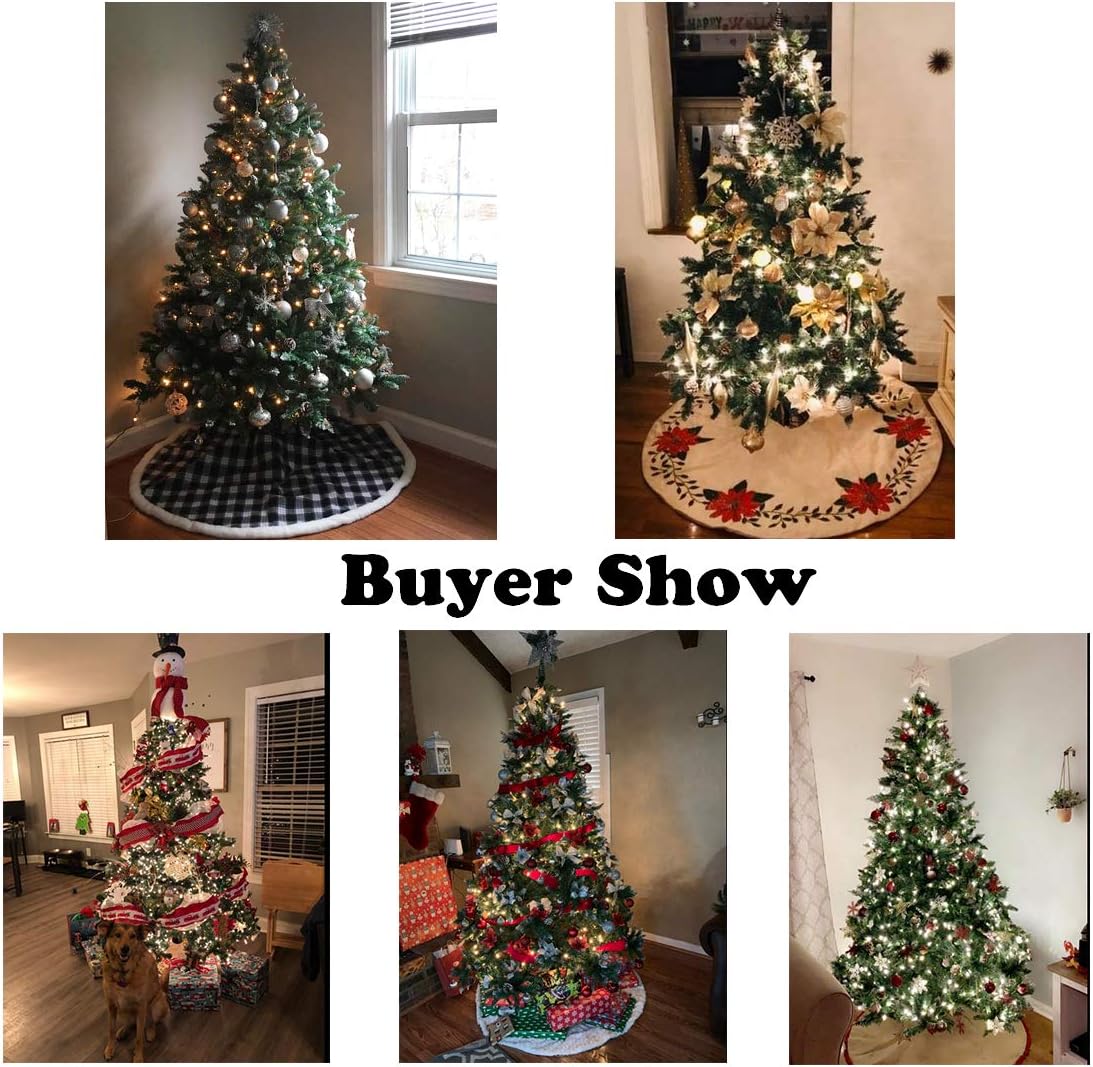 Flash Deals - 80% OFF Winregh 4,5,6,7.5 Foot Artificial Christmas Tree Snow Flocked Hinged Pine Cone Decoration Unlit(6 Foot)