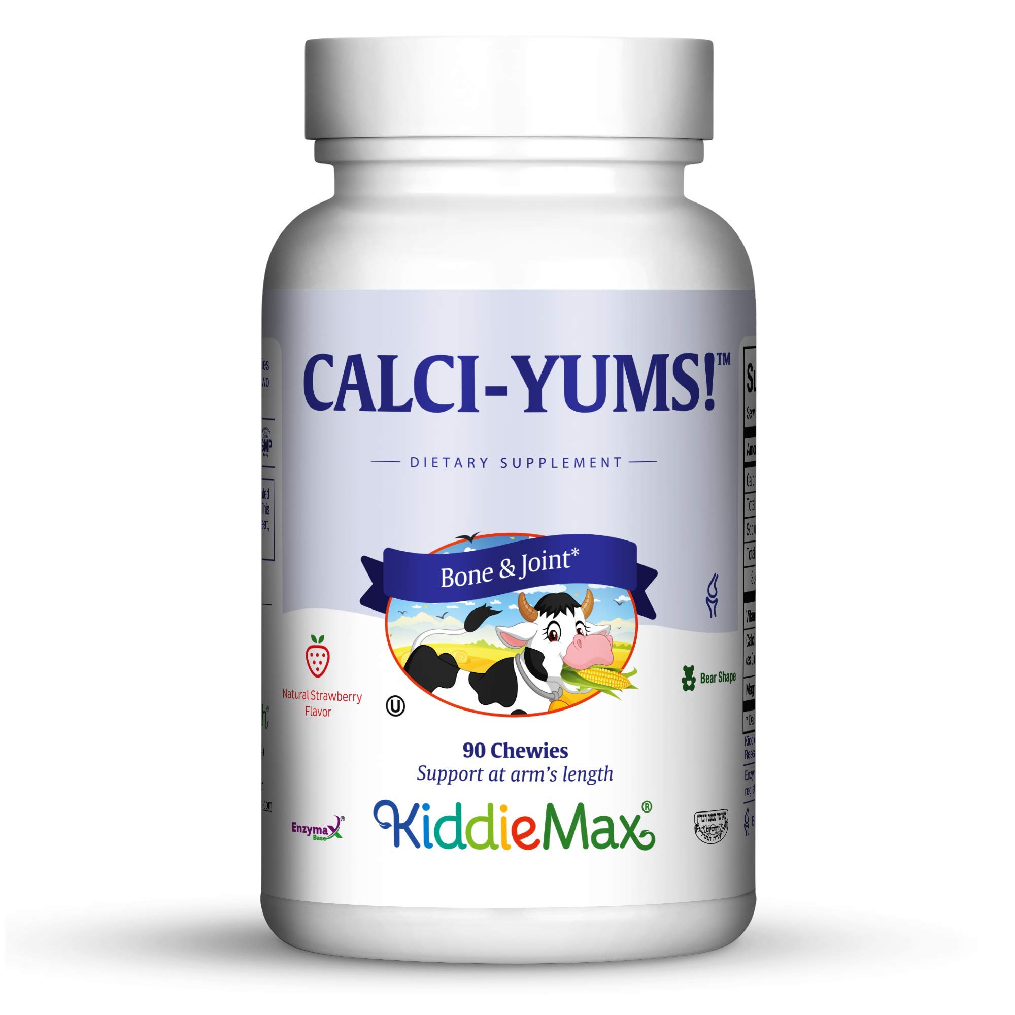 Maxi Health® Kids Calcium Supplement with D3 & Magnesium (90 Chewables) 1 Count (Pack of 1)