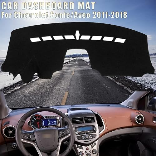 Miniatura 2 de Cubierta de franela para salpicadero, antideslizante, compatible con Chevrolet Sonic Aveo Holden Barina 2011-2018