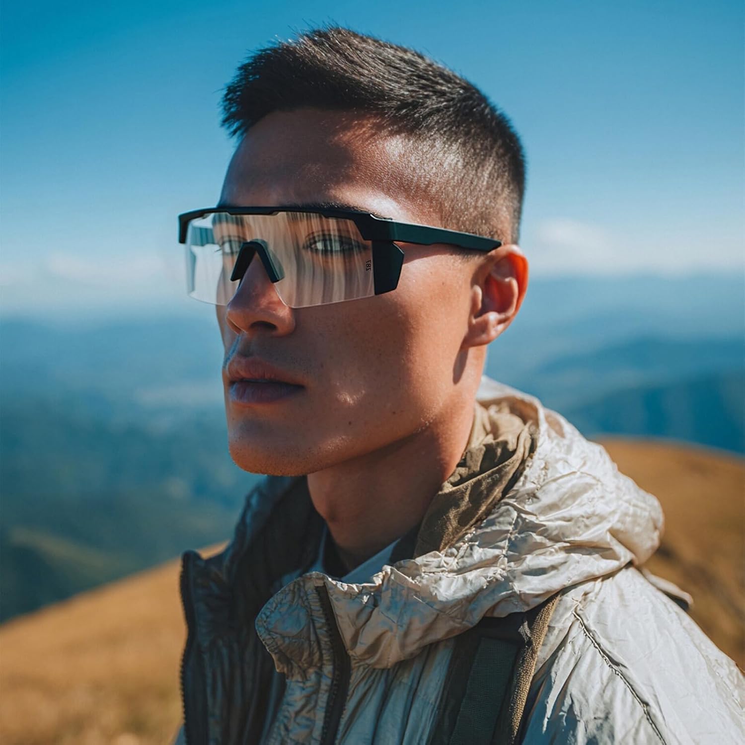 WISTON XL Z87 Sunglasses for Big Wide Heads Men Women,TR90 Ultralight UV400 Protection Sun Glasses Z8224