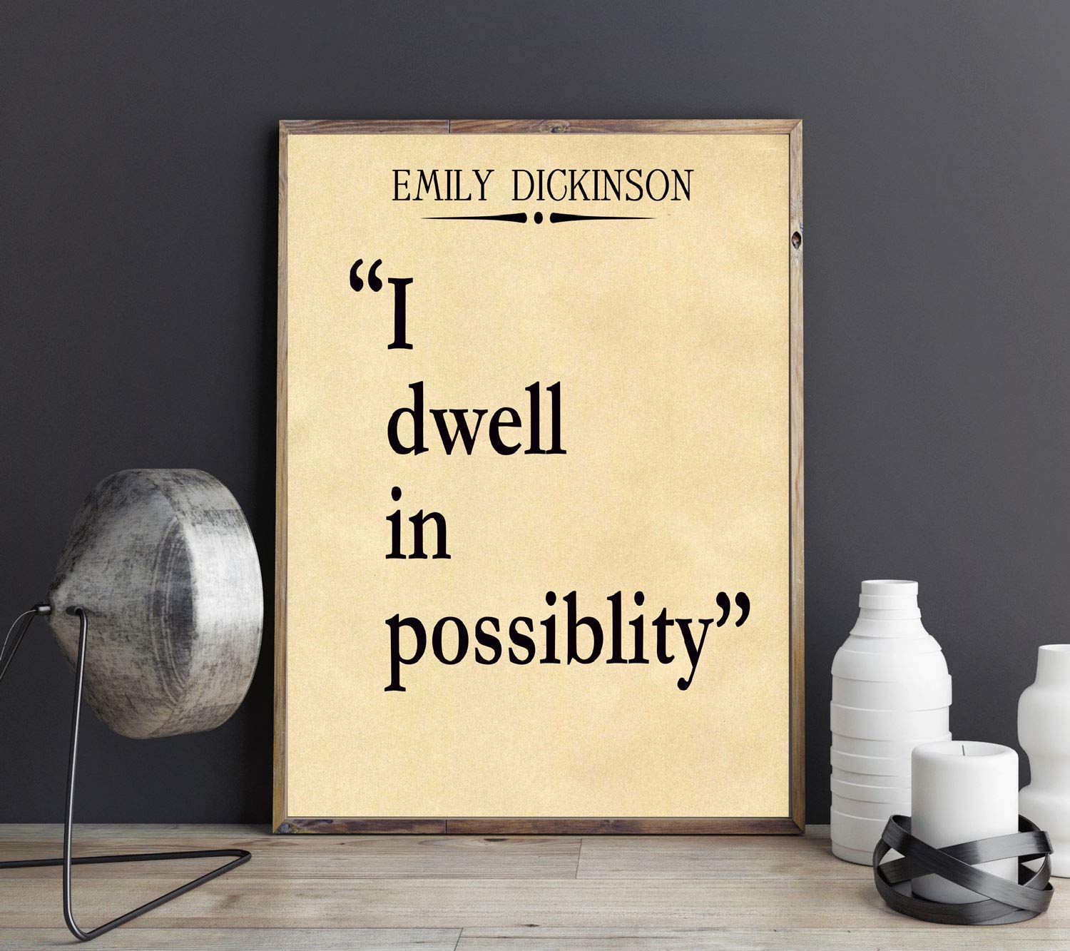 Affiche Wallbuddy Emily Dickinson papier parchemin 50x70 impression d'art de qualité